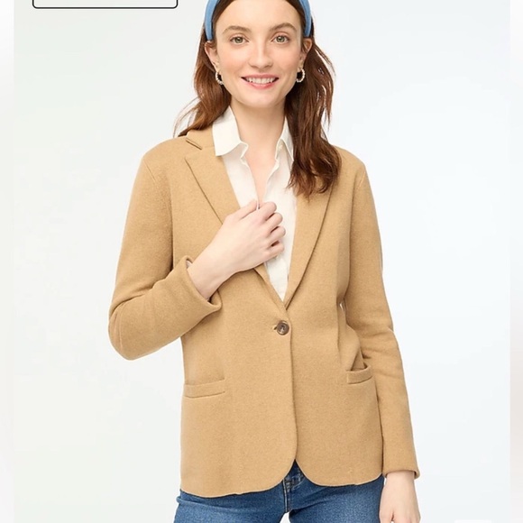 J. Crew Factory Sweaters - J. Crew Factory Schoolboy Sweater Blazer Cardigan in Camel Tan.‎